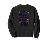 She Believed She Could So She Did Inspirational Sweatshirt, Adult Unisex, Black, M
