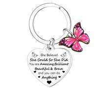 She Believed She Could So She Did Keyring Inspirational Gifts for Women
