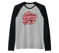 She Believed She Could, So She Did T-Shirt Raglan Baseball Tee