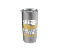 She Believed She Could So She Mastered It! Graduation 2026 Stainless Steel Insulated Tumbler