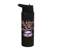 She Believed She Could So She Mastered It Stainless Steel Insulated Water Bottle