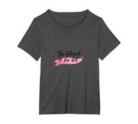She Believed So She Did Inspirational Women Empowerment T-Shirt, Women's Plus, Dark Heather Grey, 6X