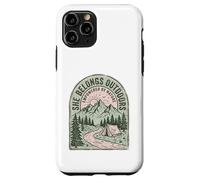 She Belongs Outdoors Empowered by Nature Mountain Tent Case for iPhone 11 Pro