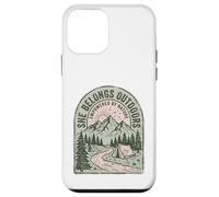She Belongs Outdoors Empowered by Nature Mountain Tent Case for iPhone 12 mini