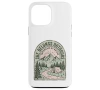 She Belongs Outdoors Empowered by Nature Mountain Tent Case for iPhone 13 Pro Max