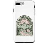 She Belongs Outdoors Empowered by Nature Mountain Tent Case for iPhone 7 Plus/8 Plus