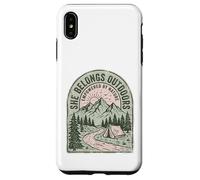 She Belongs Outdoors Empowered by Nature Mountain Tent Case for iPhone XS Max