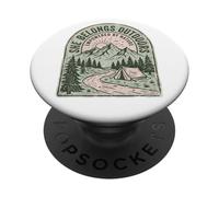 She Belongs Outdoors Empowered by Nature Mountain Tent PopSockets Adhesive PopGrip