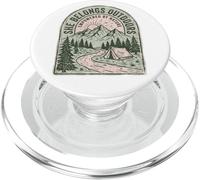 She Belongs Outdoors Empowered by Nature Mountain Tent PopSockets PopGrip for MagSafe