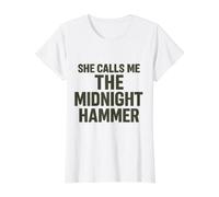 She Calls me the Midnight Hammer USA Value Graphic T-Shirt, Women, White, M