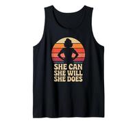 She Can She Will She Does Strong Woman Empowerment Tank Top
