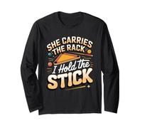 She Carries the Rack I Hold the Stick Billiards Long Sleeve T-Shirt