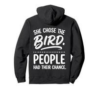 She Chose The Bird Funny Introvert Parrot Lover Pullover Hoodie