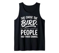 She Chose The Bird Funny Introvert Parrot Lover Tank Top
