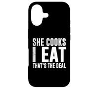 SHE COOKS I EAT FUNNY COUPLE QUOTE Case for iPhone 17