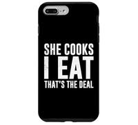 SHE COOKS I EAT FUNNY COUPLE QUOTE Case for iPhone 7 Plus/8 Plus