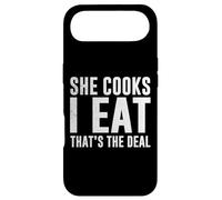 SHE COOKS I EAT FUNNY COUPLE QUOTE Case for iPhone Air
