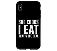 SHE COOKS I EAT FUNNY COUPLE QUOTE Case for iPhone XS Max