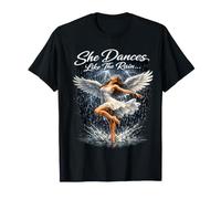 She Dances Like The Rain Elegant Angel Artwork T-Shirt