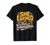 She Earned Promoted Grandma Achievement Milestone New T-Shirt