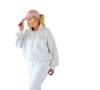 She EO Collective Women’s Jumper - Premium Cotton Blend Sweatshirt, Soft Crew Neck Pullover, Casual Everyday Loungewear Top (L - Light Gray)