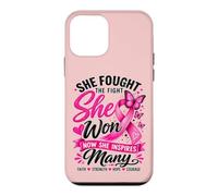 She Fought The Fight She Won Breast Cancer Awareness Women Case for iPhone 12 mini