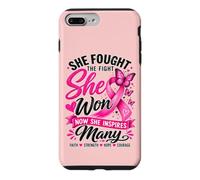 She Fought The Fight She Won Breast Cancer Awareness Women Case for iPhone 7 Plus/8 Plus