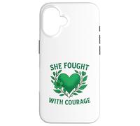 She Fought With Courage Awareness Case for iPhone 16
