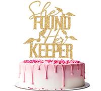 She Found Her Keeper Cake Topper, Magical Themed Bridal Shower Decorations, Wizard Wedding Engagement Bachelorette Party Decorations, Gold Glitter