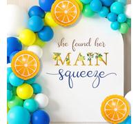 She Found Her Main Squeeze Decorations - Lemon Sign Decal for Balloons Arch Backdrop, Main Squeeze Bridal Shower Decorations, Lemon Bridal Shower Decor, Lemon Theme Party Decor for Bachelorette Party
