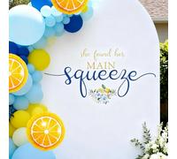 She Found Her Main Squeeze Decorations - Lemon Sign Decal for Balloons Arch Backdrop, Main Squeeze Bridal Shower Decorations, Lemon Bridal Shower Decor, Lemon Theme Party Decor for Bachelorette Party
