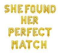 She Found Her Perfect Match Bachelorette Decoration Match Made in Heaven Bachelorette Balloon banner Hen Party Decor Decorations Background For Women Bachelorette Bridal Shower Wedding Party Supplies