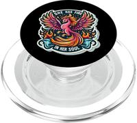 She Has Fire In Her Soul Womens Phoenix Feminine Fire Bird PopSockets PopGrip for MagSafe