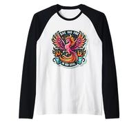 She Has Fire In Her Soul Womens Phoenix Feminine Fire Bird Raglan Baseball Tee