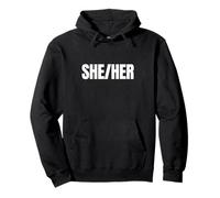 She-Her Gender Pronouns Trans Intersex Non-Binary Identity Pullover Hoodie