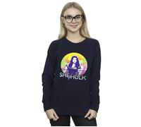 (XL, Navy Blue) Marvel Womens/Ladies She-Hulk: Attorney At Law Sunset Smile Sweatshirt