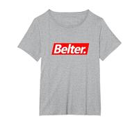 She is a Belter Scottish Inspired Music Indie Scene Tee T-Shirt, Women's Plus, Heather Grey, 4X