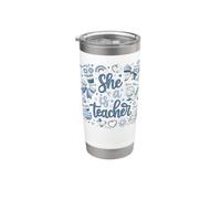 She is A Teacher Welcome Back to School Educator Classroom Stainless Steel Insulated Tumbler