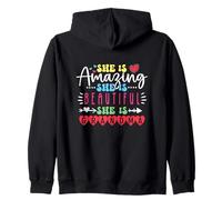 She Is Amazing, Beautiful, Grandma Zip Hoodie