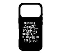She Is Clothed In Strength And Dignity Bible Verse Christian Case for iPhone 17 Pro