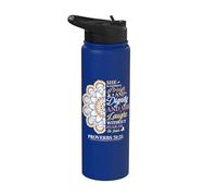 She is Clothed in Strength and Dignity Bible Verse Stainless Steel Insulated Water Bottle