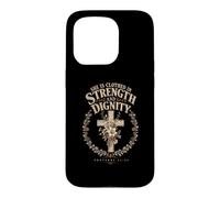 She Is Clothed In Strength And Dignity Proverbs 31:25 Faith Case for iPhone 15 Pro