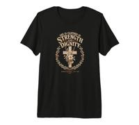 She is Clothed in Strength and Dignity Proverbs 31:25 Faith Premium T-Shirt