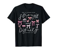 She Is Clothed In Strength & Dignity Bows Christian T-Shirt