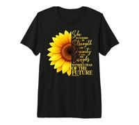 She is Clothed in Strength Sunflower Christian Religious Premium T-Shirt