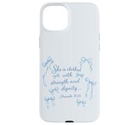 She Is Clothed Strength Dignity Proverbs 31:25 Bible Verse Case for iPhone 15 Plus