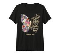 She is Clothed with Strength & Dignity Bible Proverbs 31:25 Premium T-Shirt