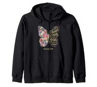 She Is Clothed With Strength & Dignity Bible Proverbs 31:25 Zip Hoodie