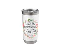She is Clothed with Strength & Dignity Proverbs 31:25 Stainless Steel Insulated Tumbler