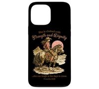 She Is Clothed With Strength Proverbs 31:25 Christian Cowboy Case for iPhone 13 Pro Max